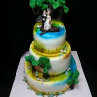 роспись на свадебном торте